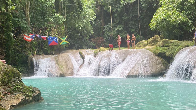 Cliff Jumping at Blue Hole