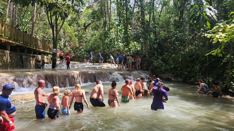 View from the top of Dunn's River Falls