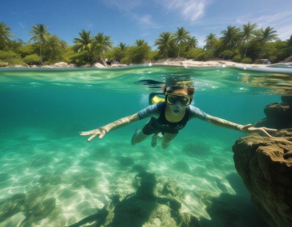 Snorkeling in Negril's clear waters